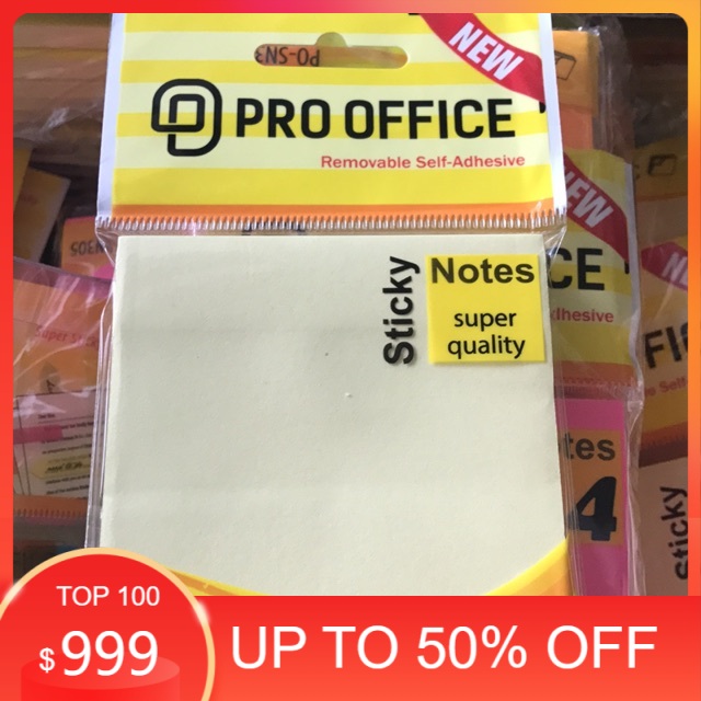 1 Tập giấy ghi chú 2x3in/3x3in/3x4in pro office