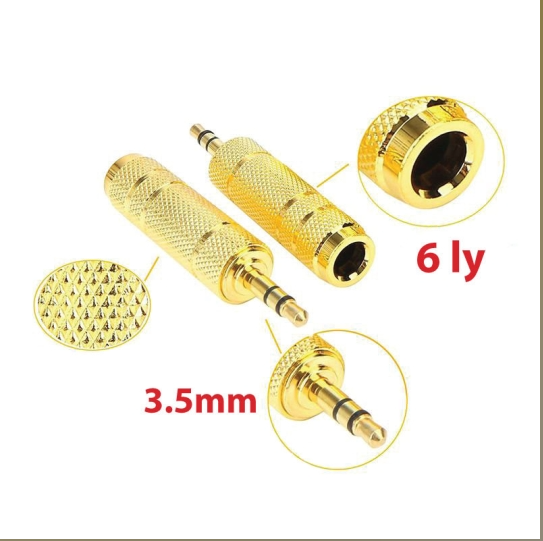 Đầu chuyển 3.5 ra 6.5 mạ vàng