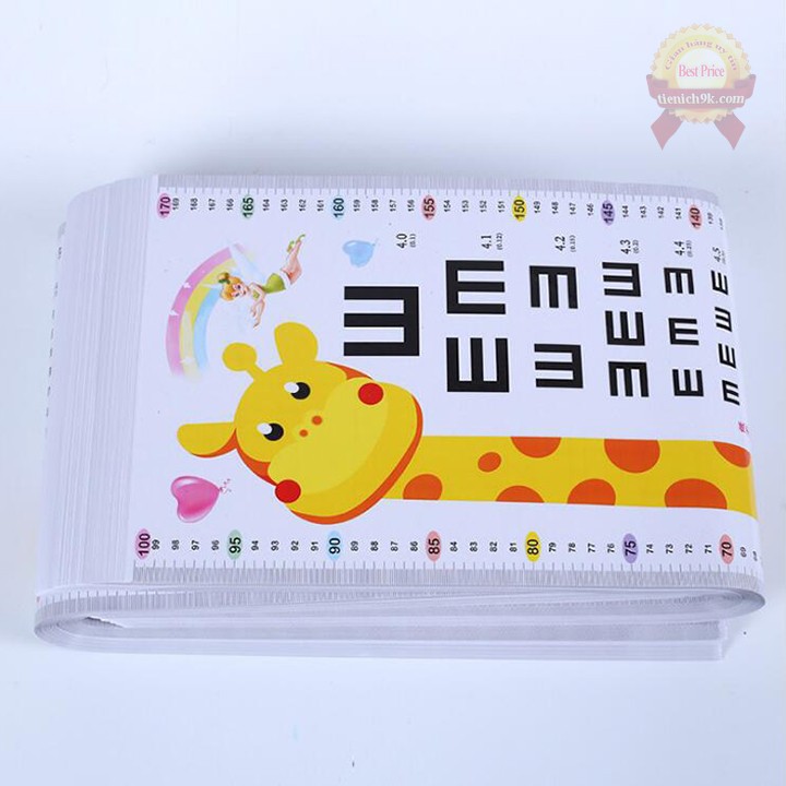 Decal dán tường đo chiều cao và đo thị lực cho bé ankids