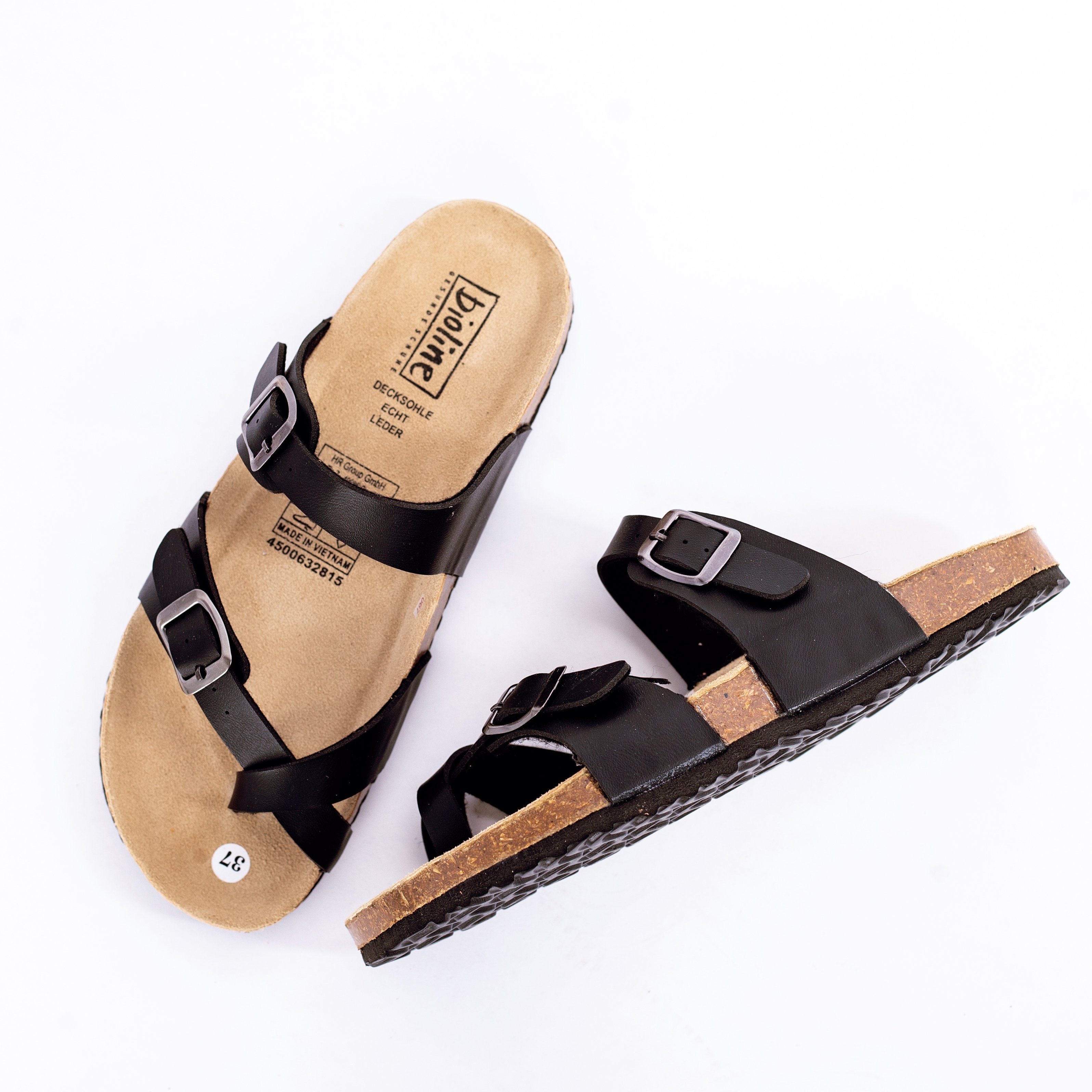 D06 Birken Bioline dép da bò thật 100%