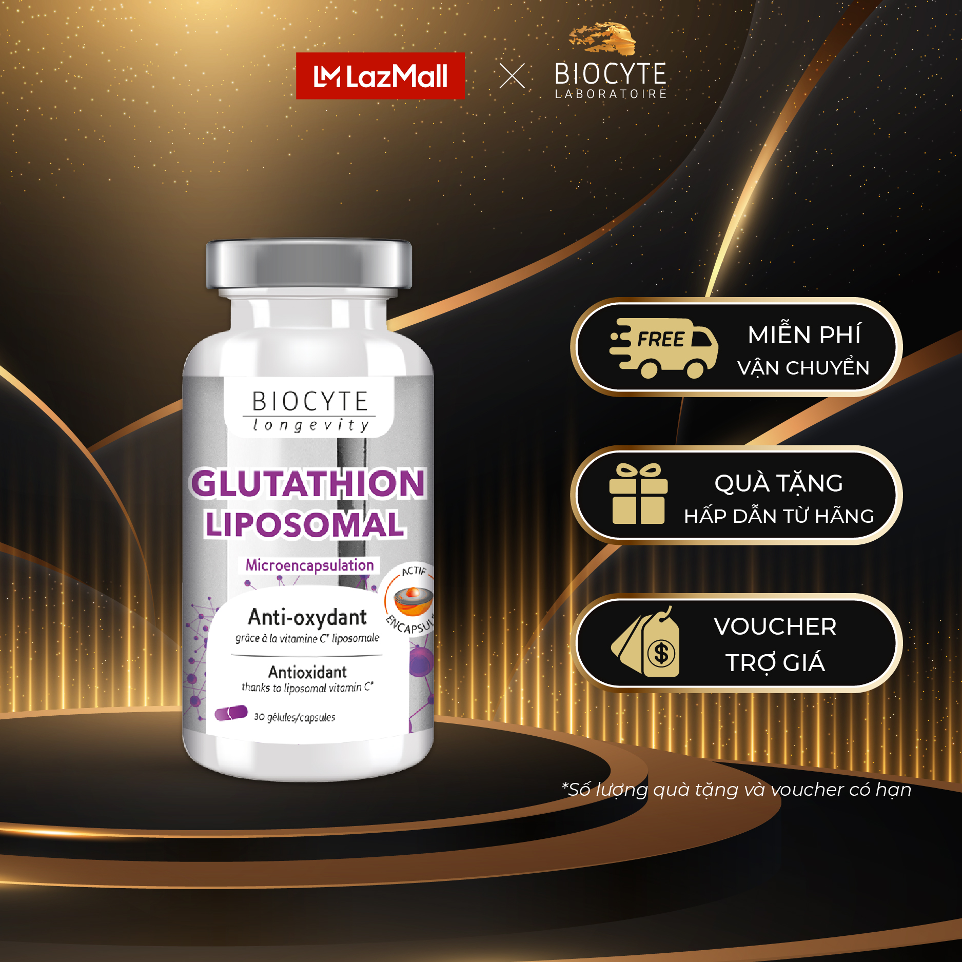 B19 Viên Uống Bổ Sung Glutathion - Glutathion Liposomal - Biocyte