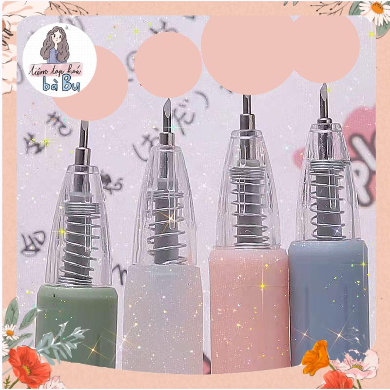 Dao chiết dạng bút và dụng cụ miết thẳng washi tape/stickers dùng với sổ chiết hoặc giấy chiết