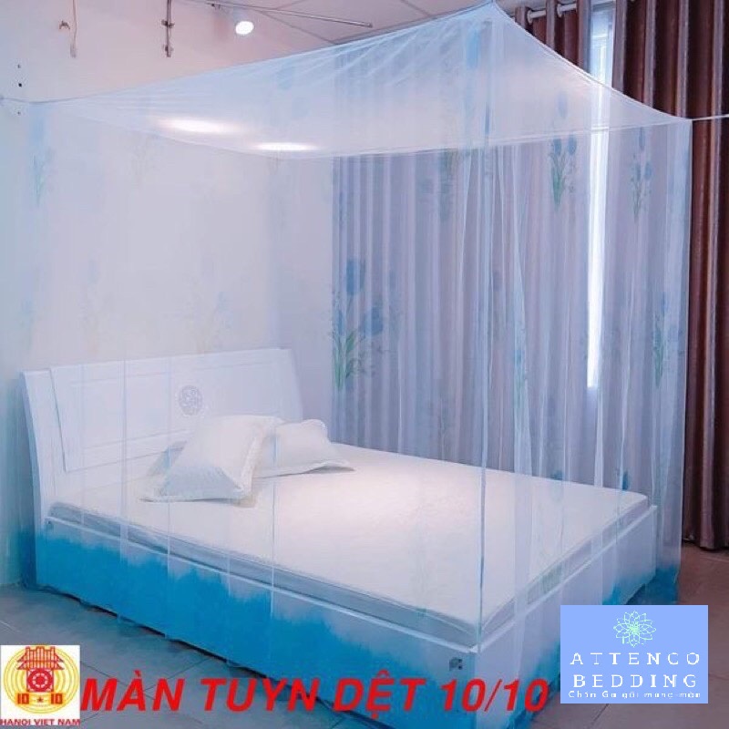 Mùng Dây Tuyn Hoa | Màn Thủ Đô 10/10 Cao 2M Màn Chân Cao Không Cửa(Size1M2-1M6-1M8-2Mx2M2)Bảo Hành 1 Đổi 1 Trong 7 Ngày