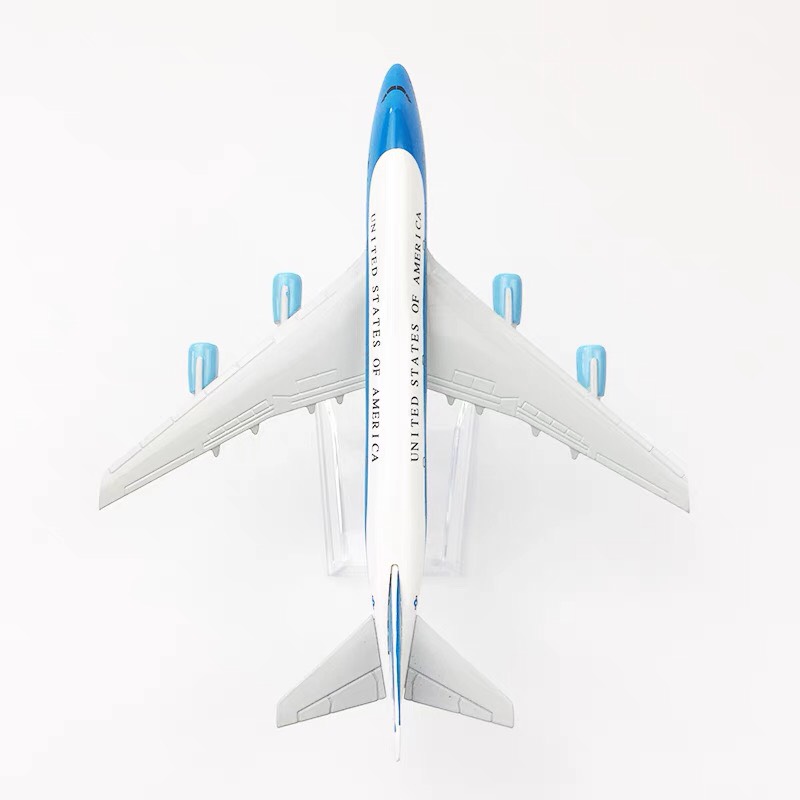Máy bay mô hình Air Force One B747 (Obama, 16cm)