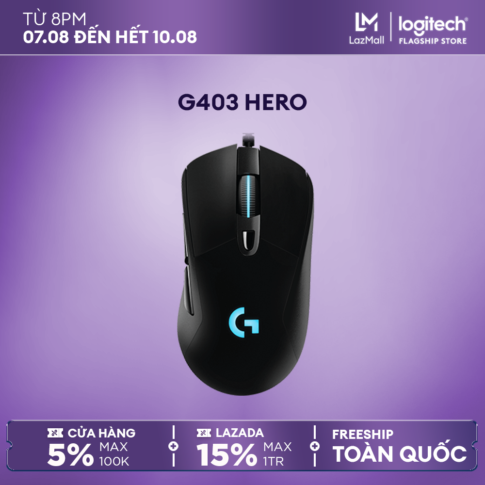 Logitech G403 Hero RGB wired gaming mouse - 25k sensor