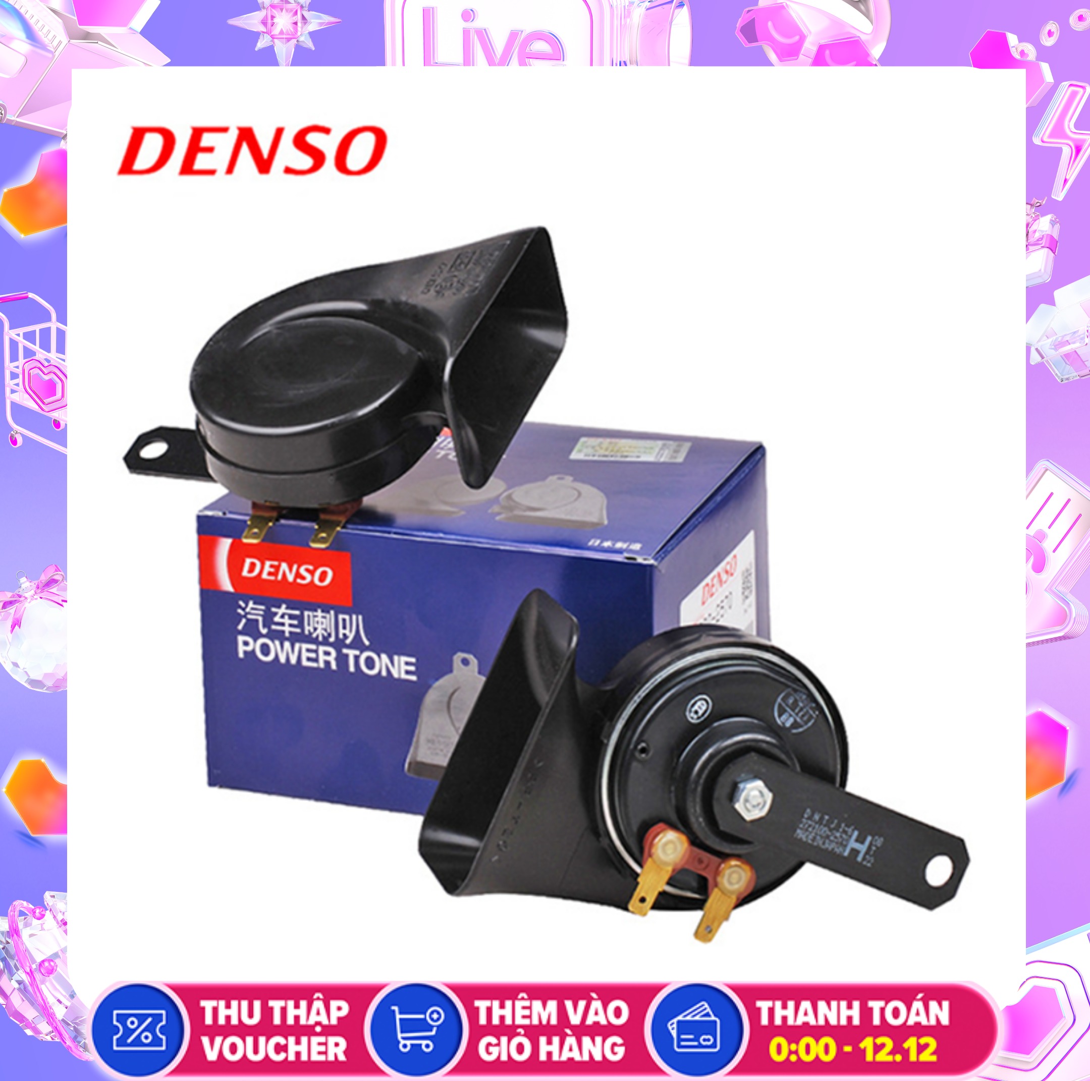 { Giá 1 đôi}Còi sên denso, tiếng kêu vang hay, dễ dàng tự lắp đặt thay thế, Thiết kế đẹp, chắc chắn,Lắp đặt đơn giản