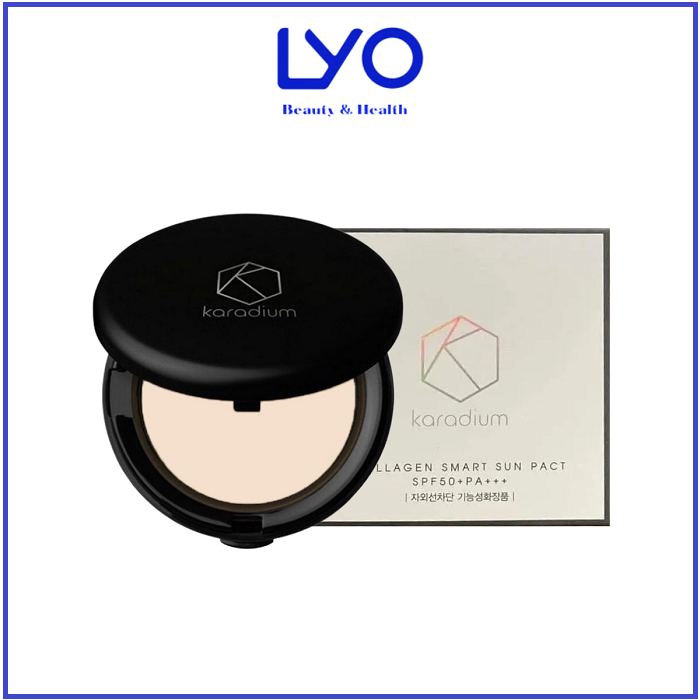 Phấn phủ nén kiềm dầu, dưỡng da karadium collagen smart sun pact spf50+/pa+++ 11g hàn quốc