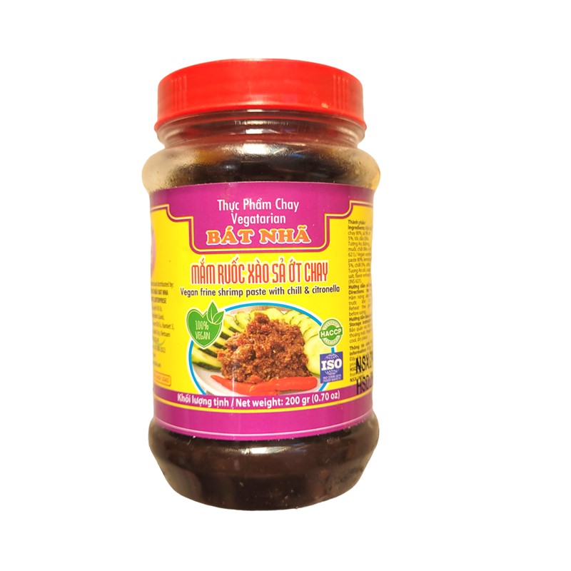 [CHAY] Mắm ruốc xào sả ớt CHAY hủ 200gr