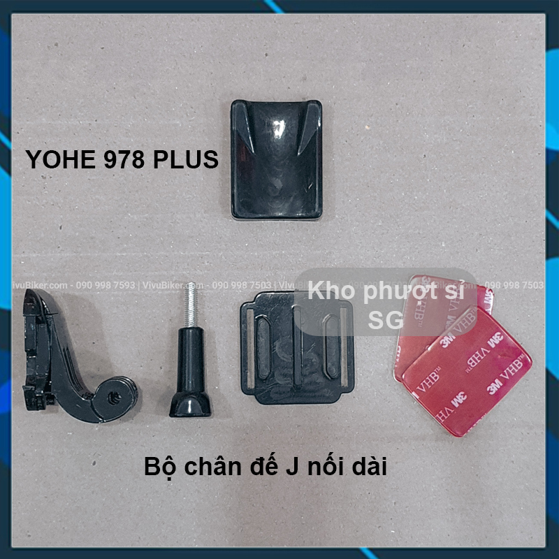 Bộ Mount gắn cằm camera cho Fullface YOHE 978, YOHE 978 Plus - Bộ pass gắn cằm camera hành trình