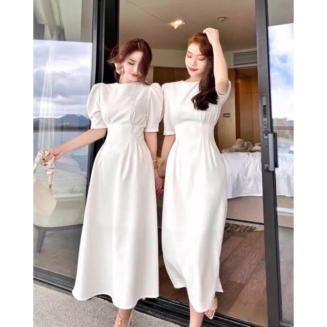 Đầm dáng xòe chít eo thời trang nữ (Dài 98cm)