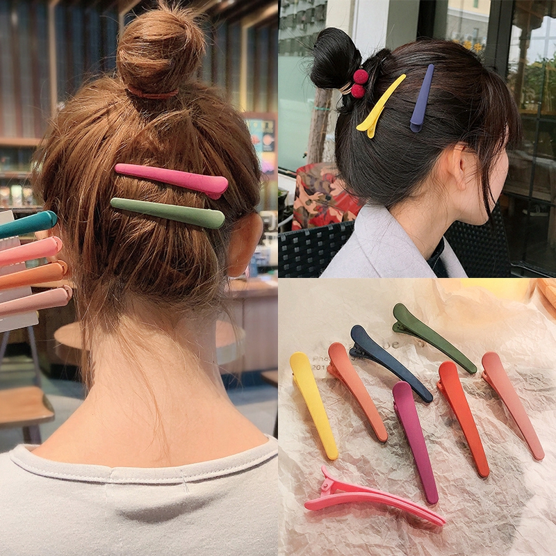 LẺ 1 CÁI | KẸP MỎ VỊT PASTEL DÀI 7.5CM MÀU TRƠN NHÁM PHỦ SƠN MỊN | VIDEO THẬT | KISS PLAZA