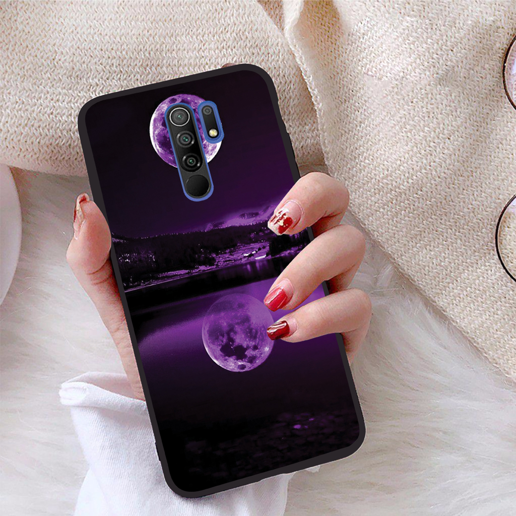 [HCM]Ốp lưng iCase dành cho Xiaomi Redmi 9 viền dẻo TPU BST Vầng Trăng Lung Linh