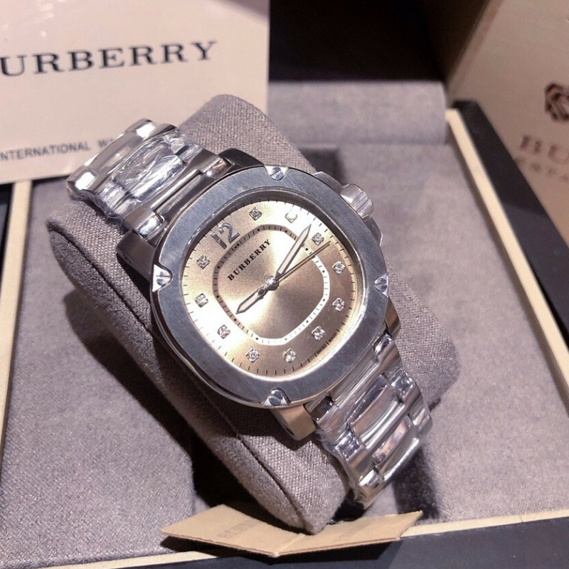 [HCM]Đồng hồ nữ cao cấp BURBERRYS BB9108 mặt vuông  Size 35 mm - Fullbox dây kim loại Đồng hồ nữ chống nước dành cho phái nữ