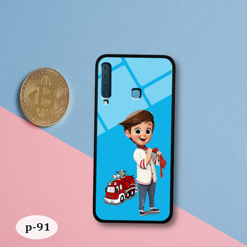 Ốp lưng kính 3D cute Samsung A9 2018