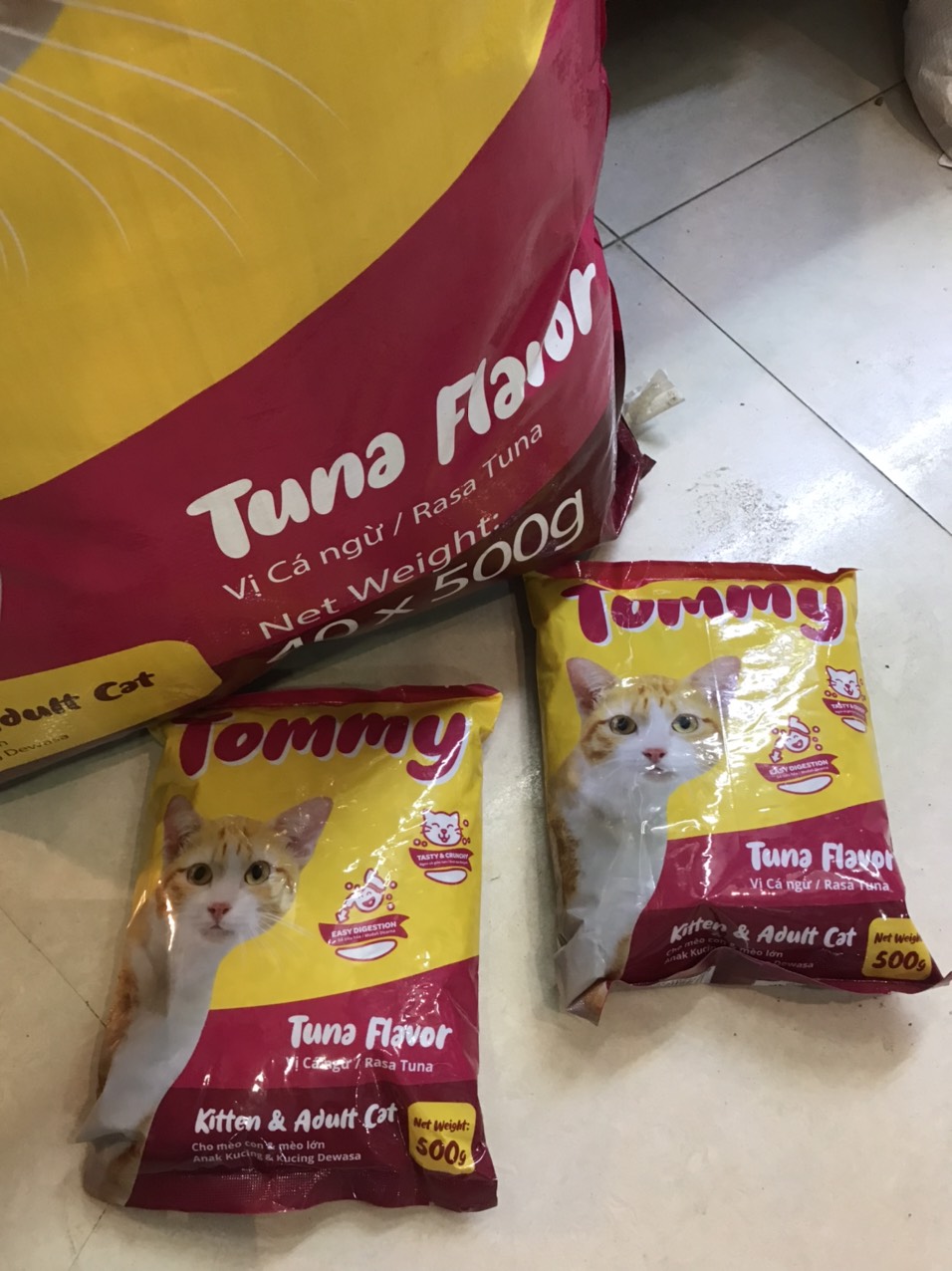 COMBO 4 GÓI THỨC ĂN MÈO TOMMY 500G-100K