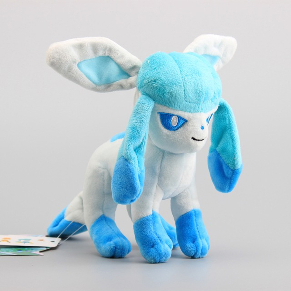 Gấu bông pokemon eevee glaceon hệ băng dạng ngồi, đứng mới 100% hàng chính hãng cao cấp loại 1