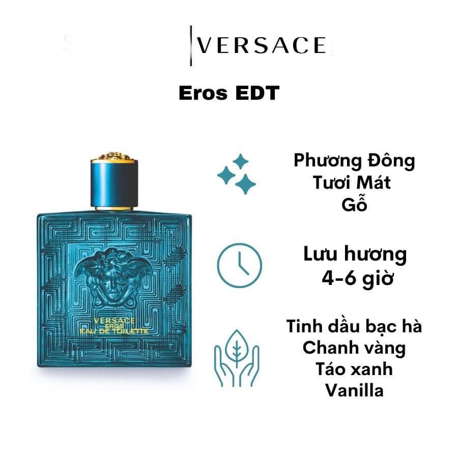 Nước hoa nam versace eros for men edt 100ml fullseal 740010