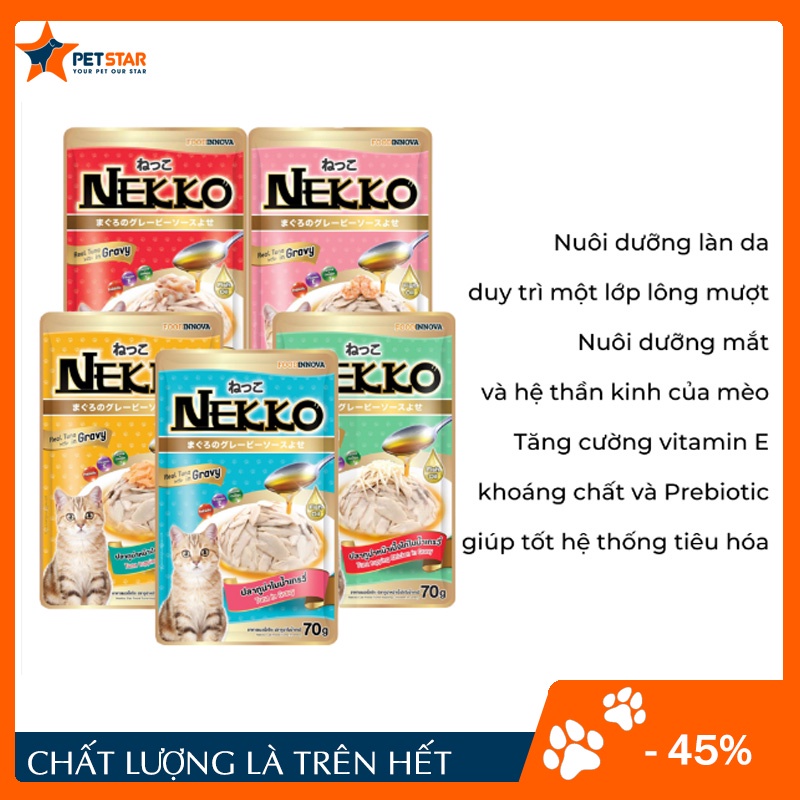 Pate cho mèo nekko pate mèo nekko cho mèo trưởng thành 70g