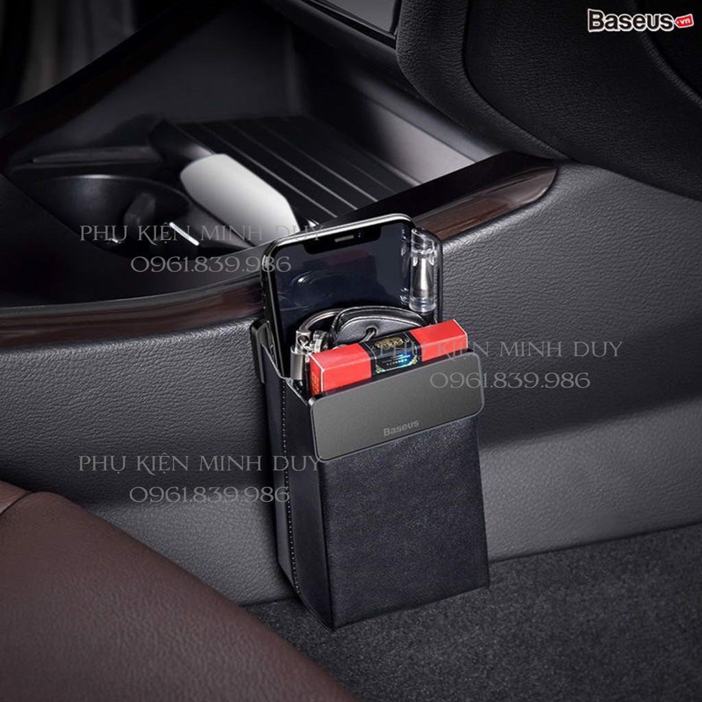 Túi xếp đa năng Baseus Magic Car Storage Rack (túi da PU siêu mềm mịn, nắp kim loại có nam châm)