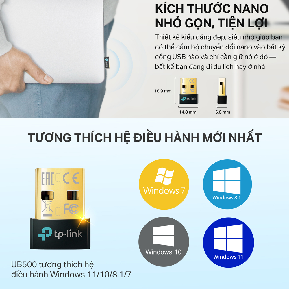 Bộ Chuyển Đổi Bluetooth TP-Link UB500 / UB500 Plus USB Bluetooth 5.3- Hãng phân phối chính thức