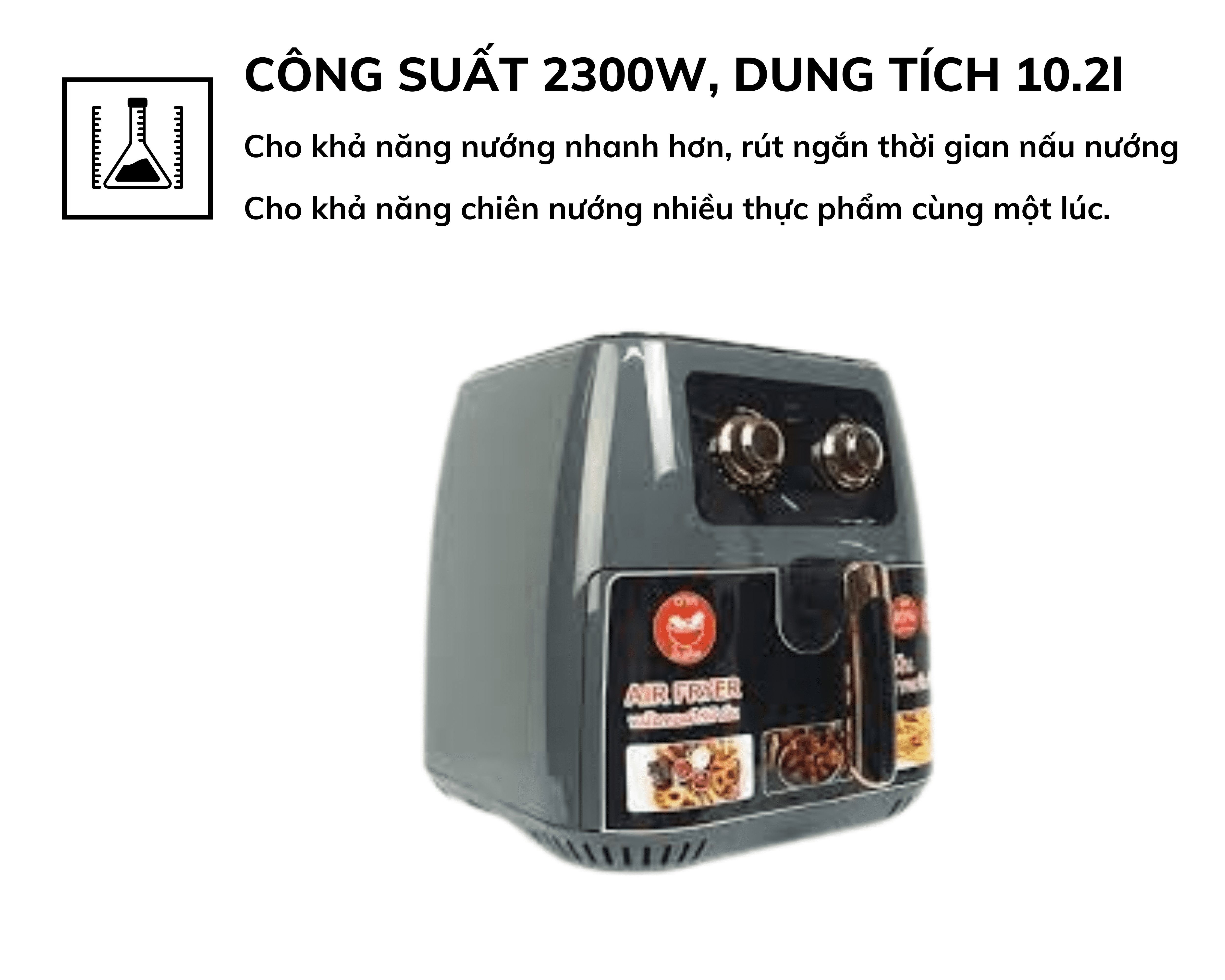 Nồi chiên không dầu 10.2L Sharp mẫu mới nhất KS27122