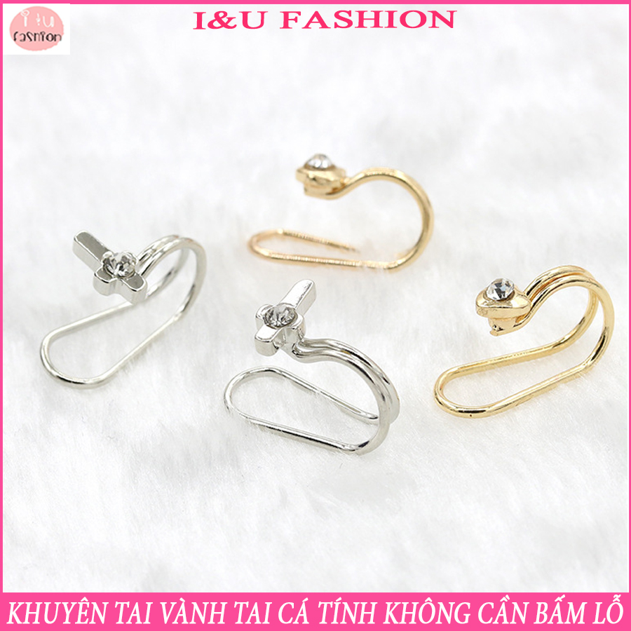 [ Nhiều mẫu ] Khuyên tai bông tai kẹp vành tai hình chữ U cá tính không cần bấm lỗ xỏ lỗ ( 1 Chiếc ) đơn giản cá tính thời trang hiện đại dễ mix đồ - Có chọn mẫu KT-05