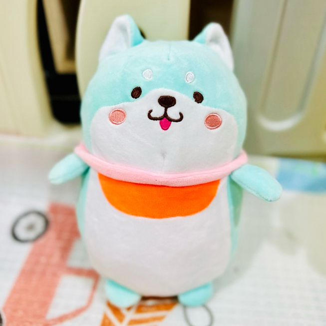 Gấu bông chó shiba áo yếm siêu đáng yêu (23cm---32cm) vải miniso mềm mịn, an toàn, hàng cao cấp loại 1 an toàn cho người sử dụng