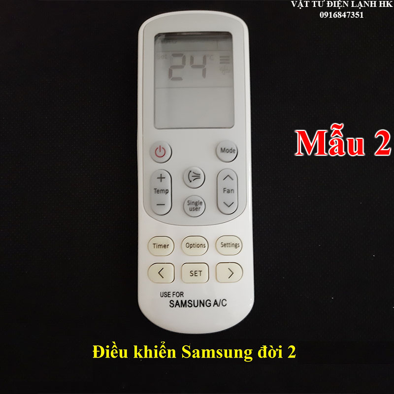 Remote máy lạnh samsung bầu db93, điều khiển điều hòa sámung bánh mỳ ss mẫu 2 hk