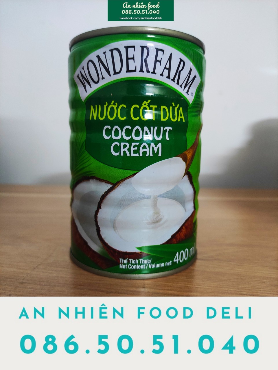 Nước Cốt Dừa Wonderfarm 400ml
