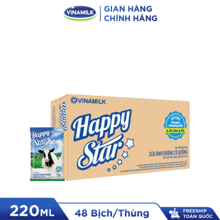 [FREESHIP 0đ Toàn Quốc] Thùng 48 Bịch Sữa dinh dưỡng Vinamilk Happy Star có đường Bịch 220ml thumbnail