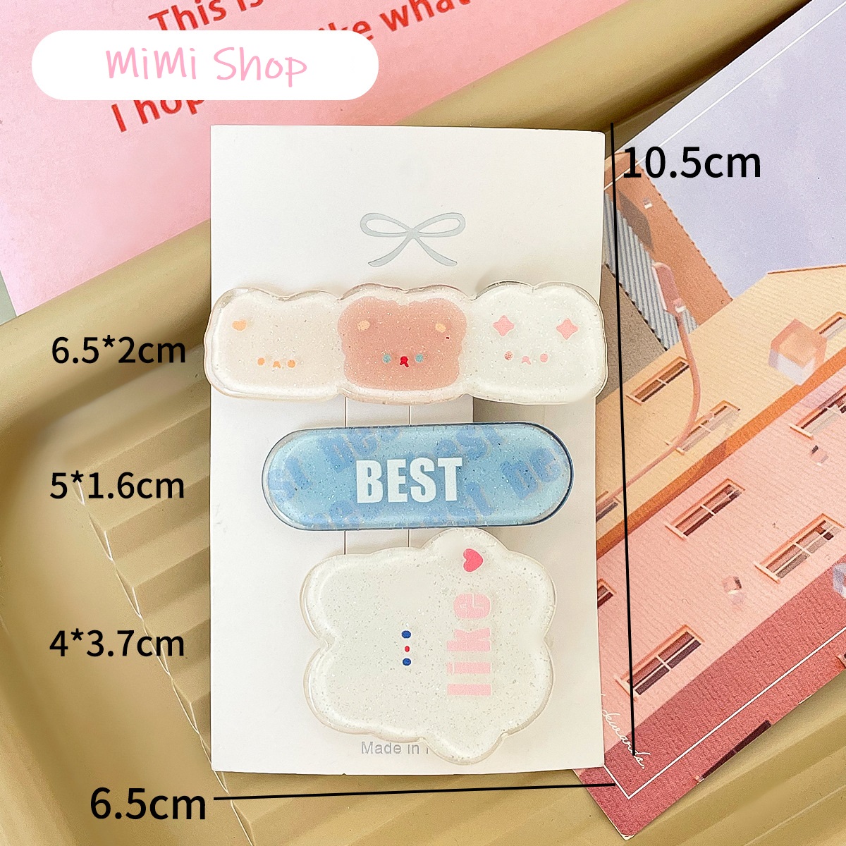 Set Kẹp Tóc Dễ Thương Cho Bé Gái Phong Cách Hàn Quốc