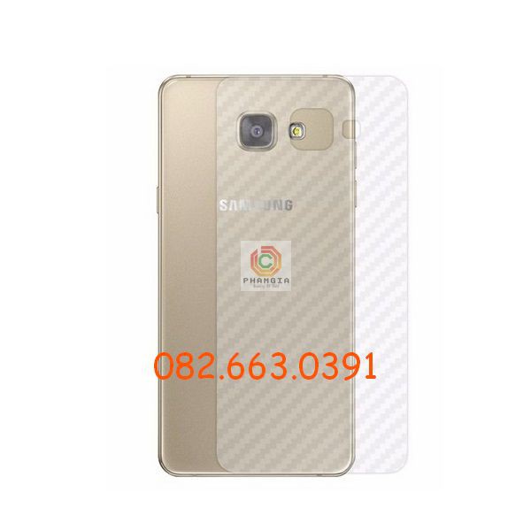 Miếng dán mặt lưng skin carbon samsung galaxy a9 pro 2016/ a9 2018
