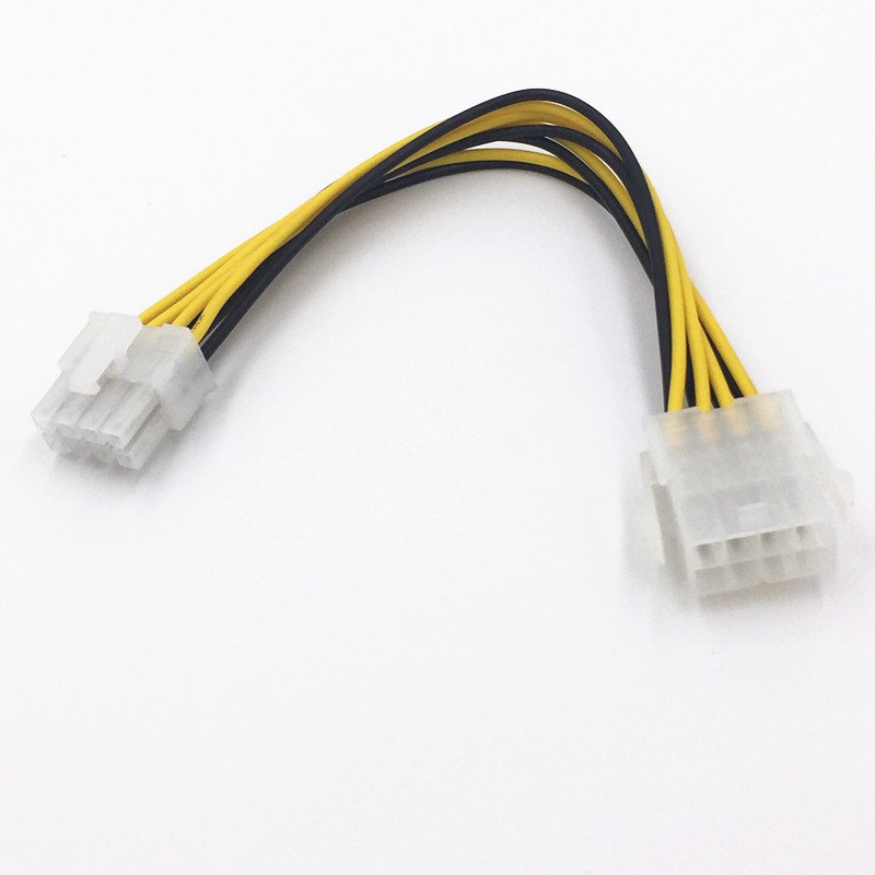 Dây cáp nối dài nguồn cpu 8 pin đực sang 8 pin cái dài 20cm