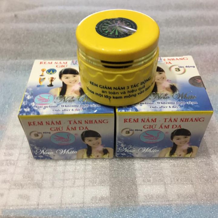 Kem Nám Tàn Nhang giữ ẩm da 3 tác động Hoa Việt New White