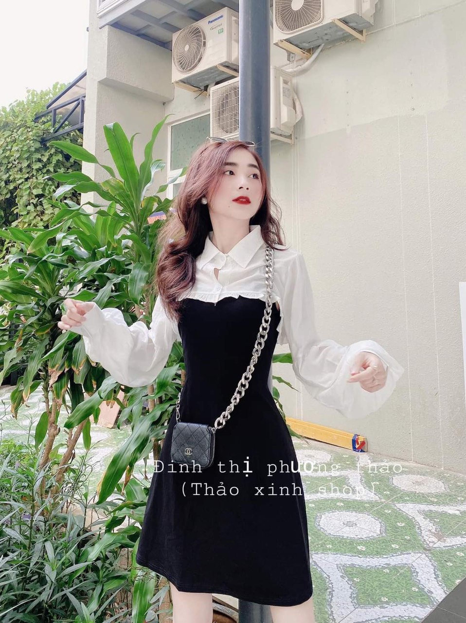 HÀNG QCCC] - SET váy ulzzang tiểu thư cổ nơ cúc ngọc - B50 - jannahouse |  Shopee Việt Nam