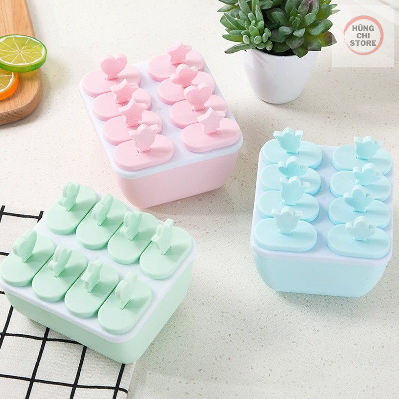 Khuôn Làm Kem Lúa Mạch 8 Que An Toàn - Kiểu Dáng Sang Trọng❣