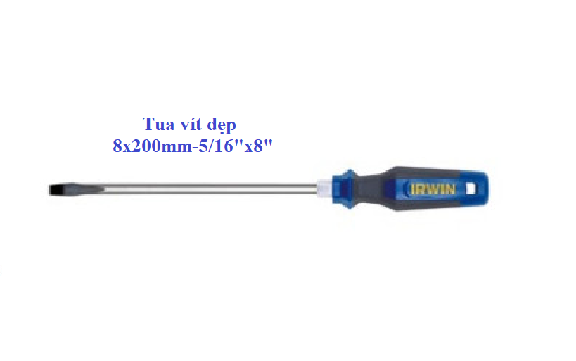 1 x tua vít dẹp 8x200mm-5/16"x8" irwin t9097806