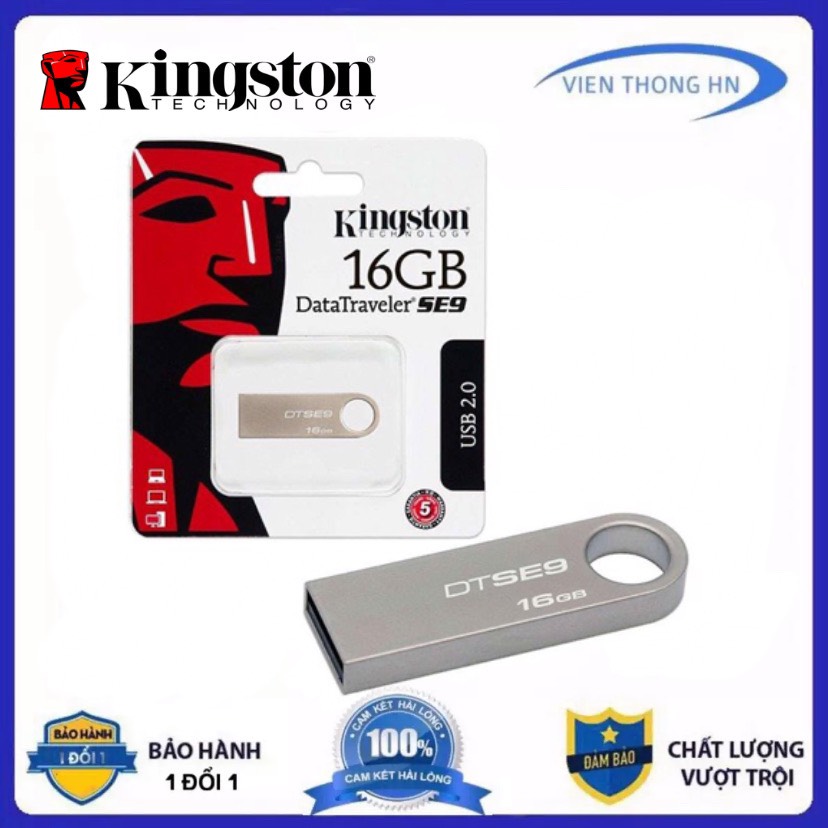 USB 2.0 Kingston DataTraveler SE9 16GB - CÓ NTFS - DUNG LƯỢNG THỰC