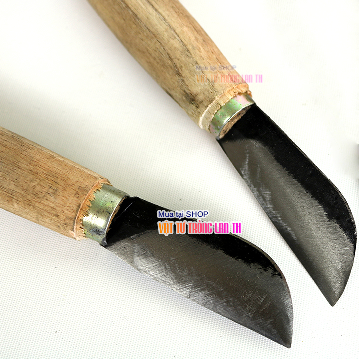 Dao ghép cành lưỡi thép đen cán gỗ