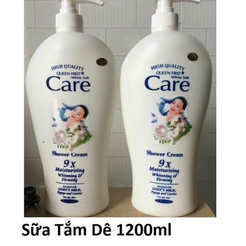 Sữa Tắm Dê White Care Trắng mịn 1200ml
