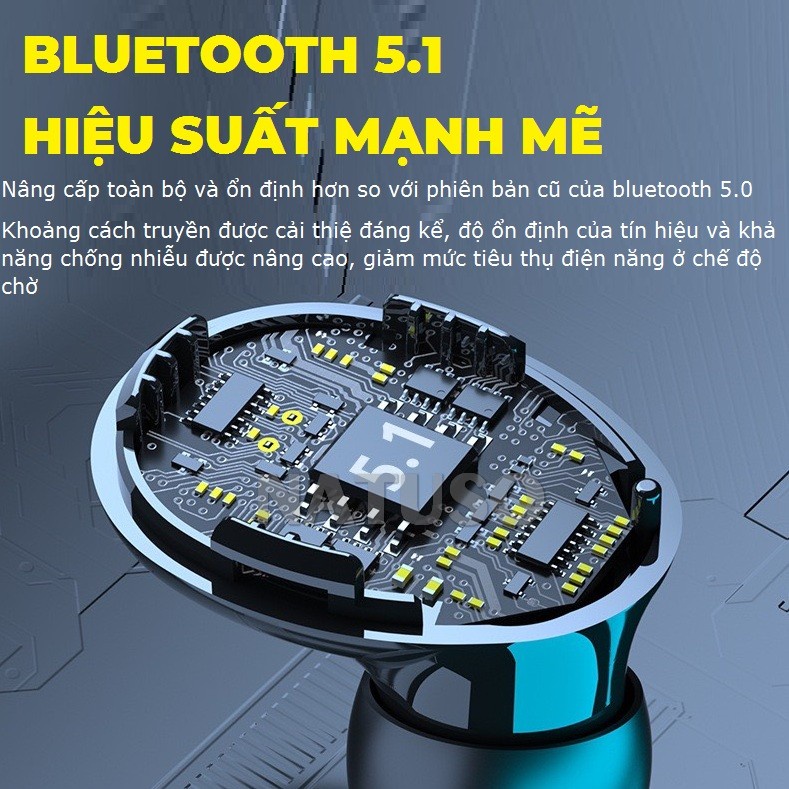 Tai nghe bluetooth không dây M10 Pro bass mạnh nút cảm ứng âm thanh HIFI