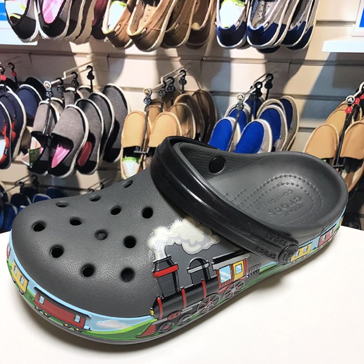 Sục BAND CROCS in hình tàu hỏa 3D