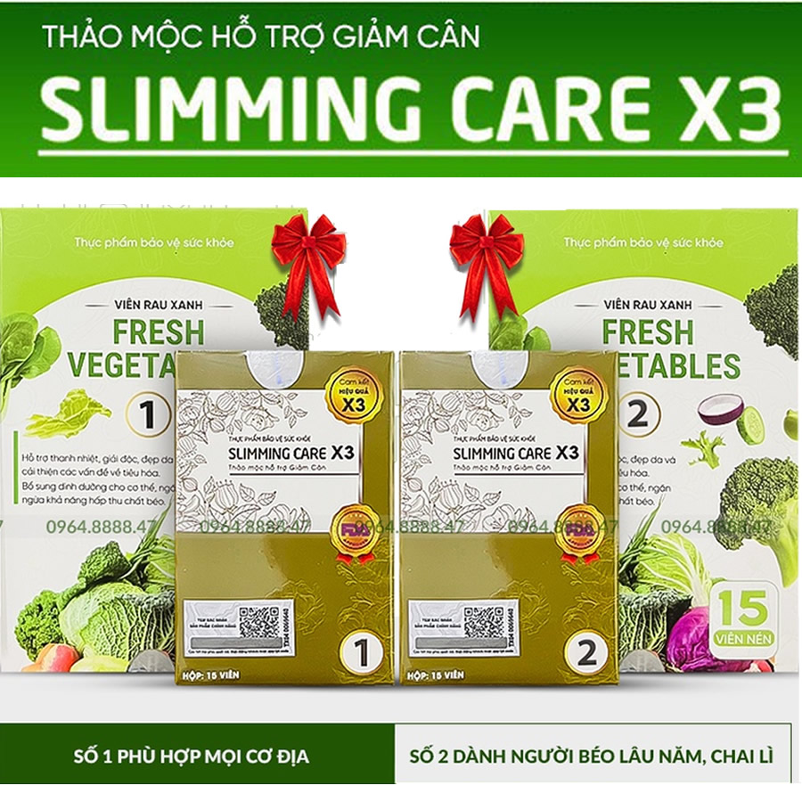 Viên Thảo Mộc Giảm cân Slimming Care X3