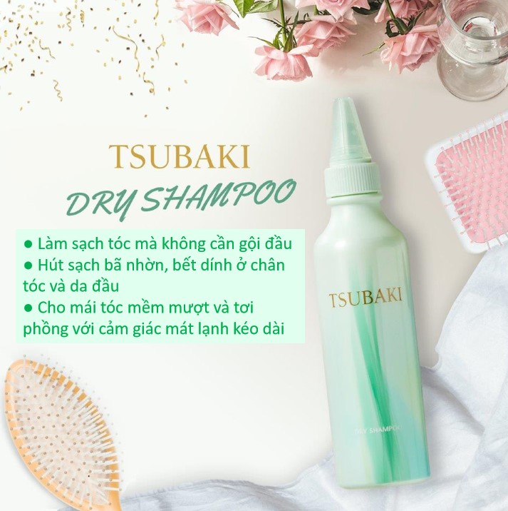 [HCM]Dầu Gội Khô TSUBAKI 180ml Dry Shampoo