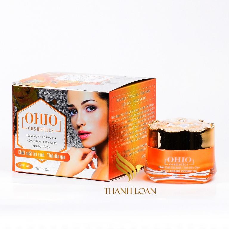 Kem mụn-Trắng da- Xóa thâm- Liền sẹo- Ngừa đỏ da- Chiết xuất trà xanh tinh dầu gạo 22(g)