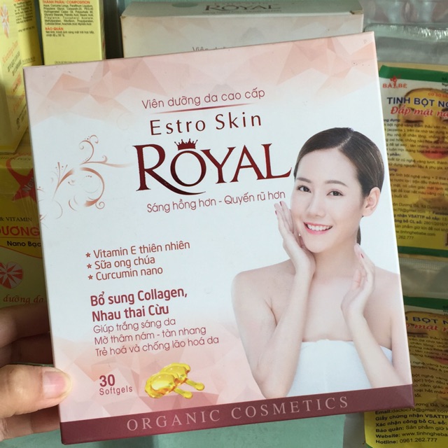 Viên dưỡng da cao cấp  ESTRO SKIN ROYAL (Hộp 6 vỉ, vỉ 5 viên)
