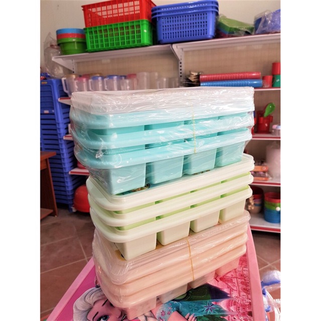 Combo 3 Khay Đá Có Nắp Việt Nhật