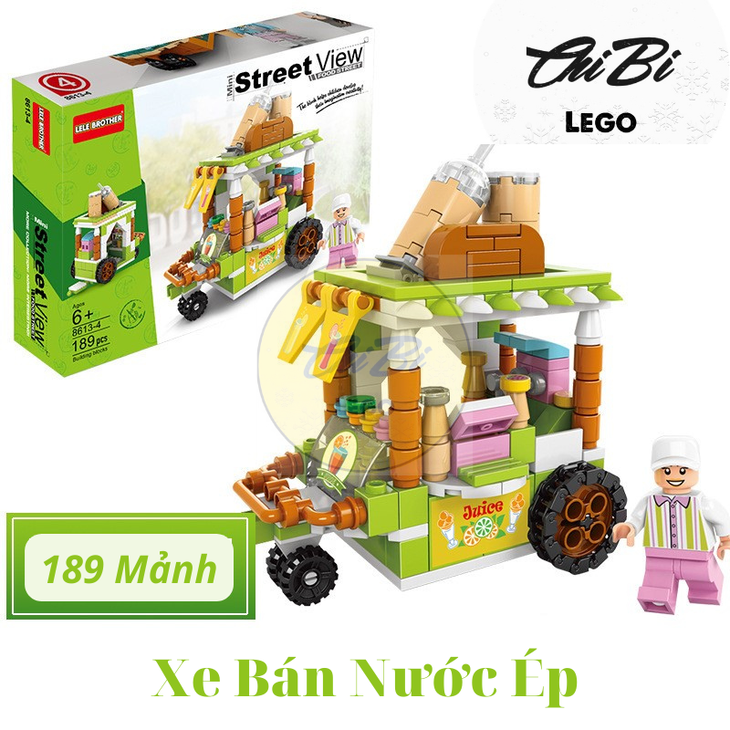 Lego Lắp Ráp Xe Đẩy Bán Hàng