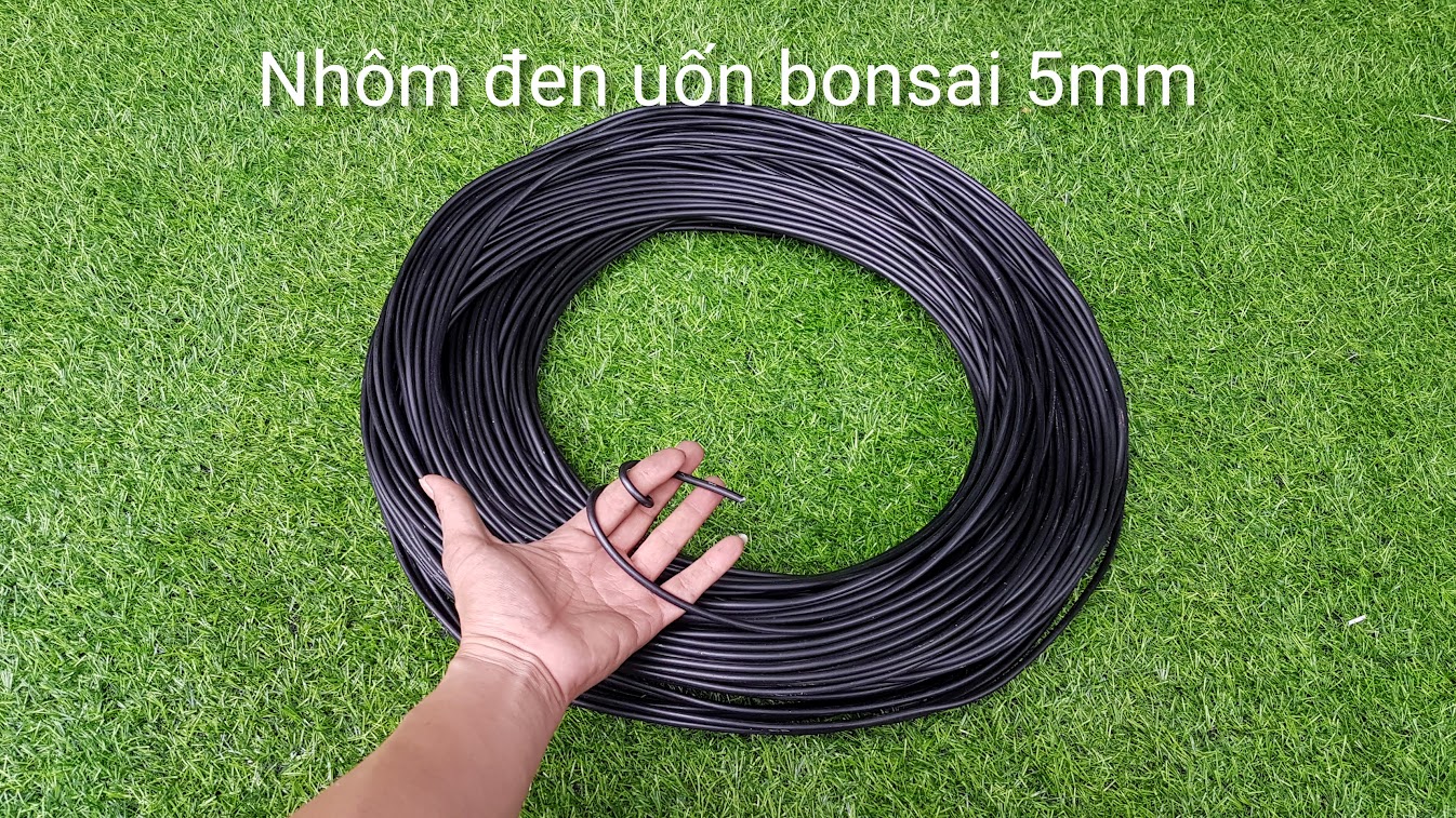 Dây nhôm đen 5mm bó 1kg quấn cây cảnh, uốn bonsai