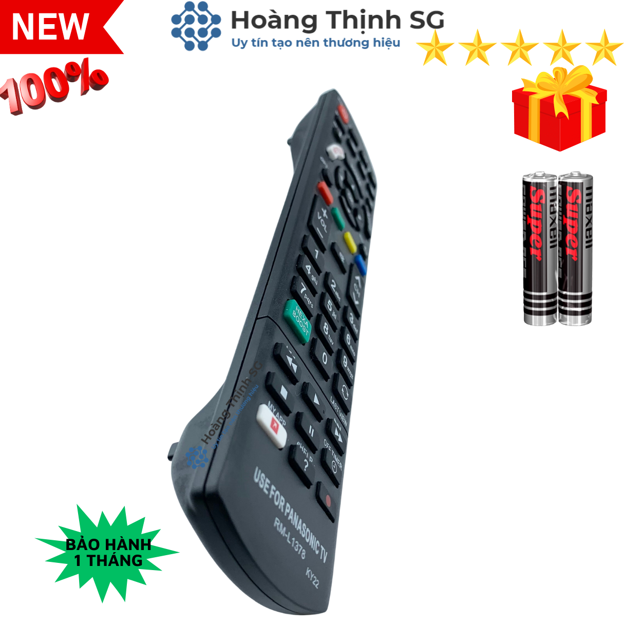 Remote điều khiển tivi Panasonic RM-L1378, điều khiển TV Panasonic các dòng tivi SMART /LED/ LCD - Tặng kèm pin